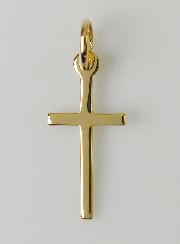 Pendentif Croix en Plaqué Or 19mm
