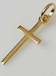 Pendentif Croix en Plaqué Or 19mm