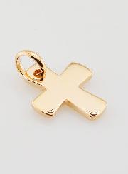 Pendentif Croix Carrée en Plaqué Or - 16mm