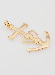 Pendentif Croix Camarguaise Plaqué Or - 40mm