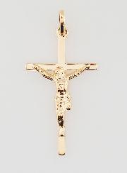 Pendentif Croix de Jésus en Plaqué Or