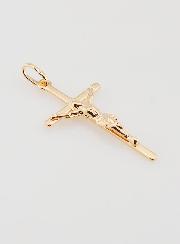 Pendentif Croix de Jésus en Plaqué Or