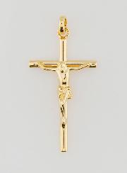 Pendentif Christ en Croix -Plaqué Or - 35mm