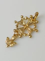 Pendentif Croix Huguenote Esprit Saint - Plaqué Or