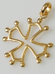 Pendentif Croix Occitane - Plaqué Or