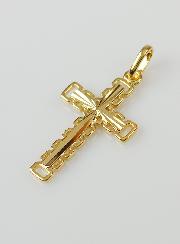 Pendentif Croix Sculptée - Plaqué Or