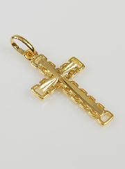 Pendentif Croix Sculptée - Plaqué Or