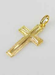 Pendentif Croix Rayons - Plaqué Or 18 Carats