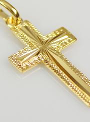 Pendentif Croix Rayons - Plaqué Or 18 Carats