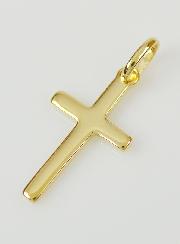 Pendentif Croix Simple 18mm - Plaqué Or