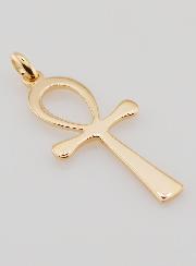 Pendentif Croix de Fécondité Egyptienne en Plaqué Or
