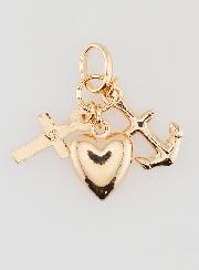 Pendentif Croix de Vie- Coeur et Croix de Camargue - Plaqué Or