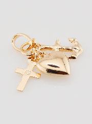 Pendentif Croix de Vie- Coeur et Croix de Camargue - Plaqué Or