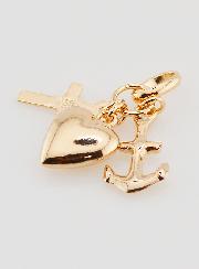 Pendentif Croix de Vie- Coeur et Croix de Camargue - Plaqué Or