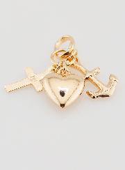 Pendentif Croix de Vie- Coeur et Croix de Camargue - Plaqué Or