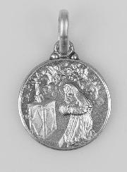 Médaille Sainte Rita en Argent Massif - 14mm