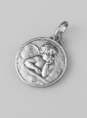 Médaille Ange-Gardien en Argent Massif - 16mm