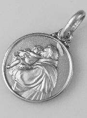 Médaille Saint Antoine de Padoue en Argent Massif - 14mm