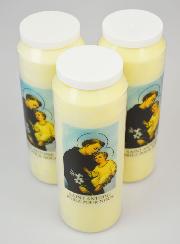 Lot de 3 Bougies de Neuvaine Saint Antoine de Padoue