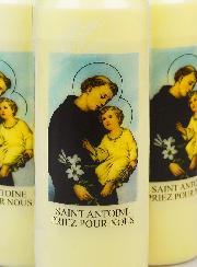 Lot de 3 Bougies de Neuvaine Saint Antoine de Padoue