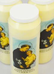 Lot de 3 Bougies de Neuvaine Saint Antoine de Padoue