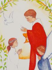 Carte de Communion - Première Communion Fille