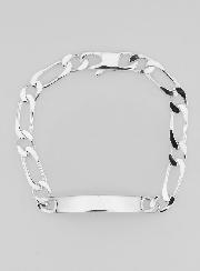Bracelet Gourmette en Argent 21cm - Maille Figaro 7mm