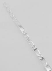 Gourmette en Argent Massif 18cm - Maille Figaro 5mm