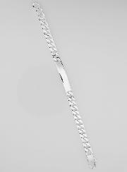 Bracelet Gourmette identité en Argent 19cm - Maille 7mm