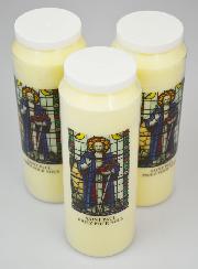 Lot de 3 Bougies de Neuvaine à Saint Paul