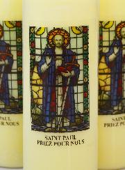 Lot de 3 Bougies de Neuvaine à Saint Paul
