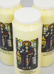 Lot de 3 Bougies de Neuvaine à Saint Paul