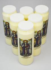 Lot de 6 Bougies de Neuvaine Saint Paul