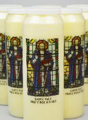 Lot de 6 Bougies de Neuvaine Saint Paul