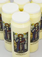 Lot de 6 Bougies de Neuvaine Saint Paul