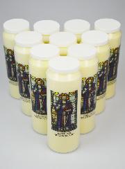 Lot de 10 Bougies de Neuvaine Saint Paul