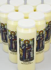 Lot de 10 Bougies de Neuvaine Saint Paul