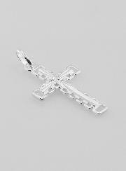 Pendentif Croix Ajourée en Argent Massif 22mm