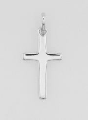 Pendentif Croix Simple en Argent 18mm