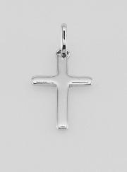 Pendentif Croix Simple en Argent 18mm