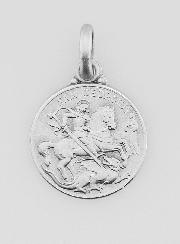 Médaille Saint Georges en Argent Massif - 14mm