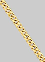 Chaîne Plaqué Or 40cm - Maille Gourmette Diamantée 1,1mm