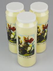 Lot de 3 Bougies de Neuvaine à Saint Georges