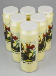 Lot de 6 Bougies de Neuvaine à Saint Georges