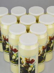Lot de 10 Bougies de Neuvaine à Saint Georges