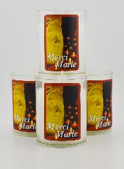 4 Bougies Veilleuses Sainte Vierge Marie - Merci Marie