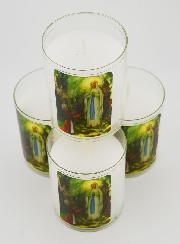 4 Bougies Veilleuses Notre Dame de Lourdes