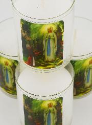 4 Bougies Veilleuses Notre Dame de Lourdes