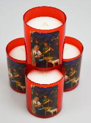 4 Bougies Veilleuses de Noël - La Nativité du Christ