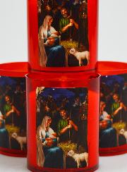 4 Bougies Veilleuses de Noël - La Nativité du Christ